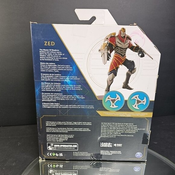 League of Legends Zed 6'' Action Figure Spin Master LOL 1st Edition Sealed Read - Picture 4 of 12